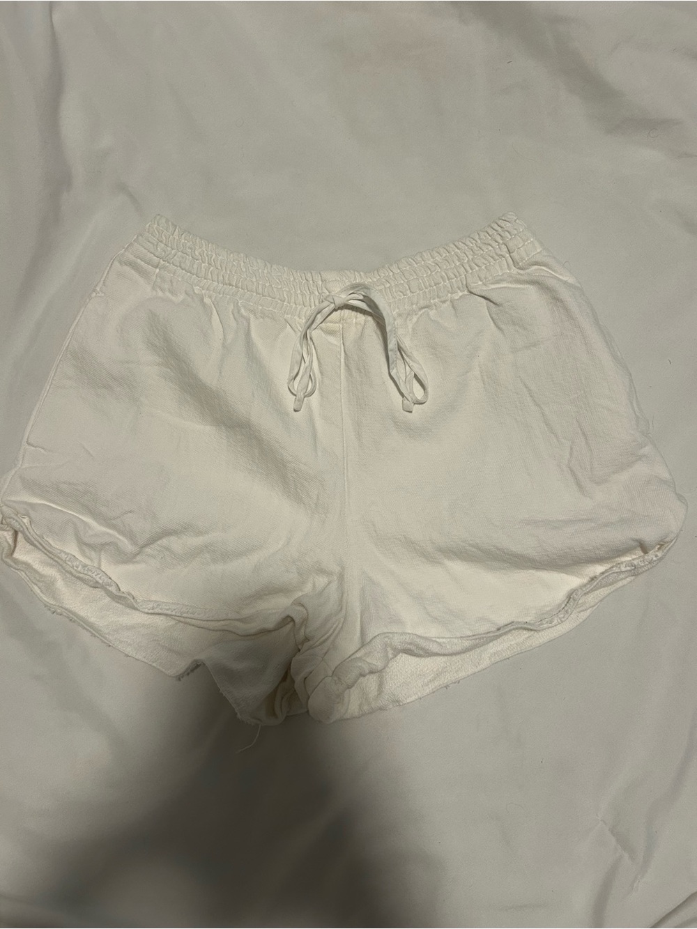white cotton shorts